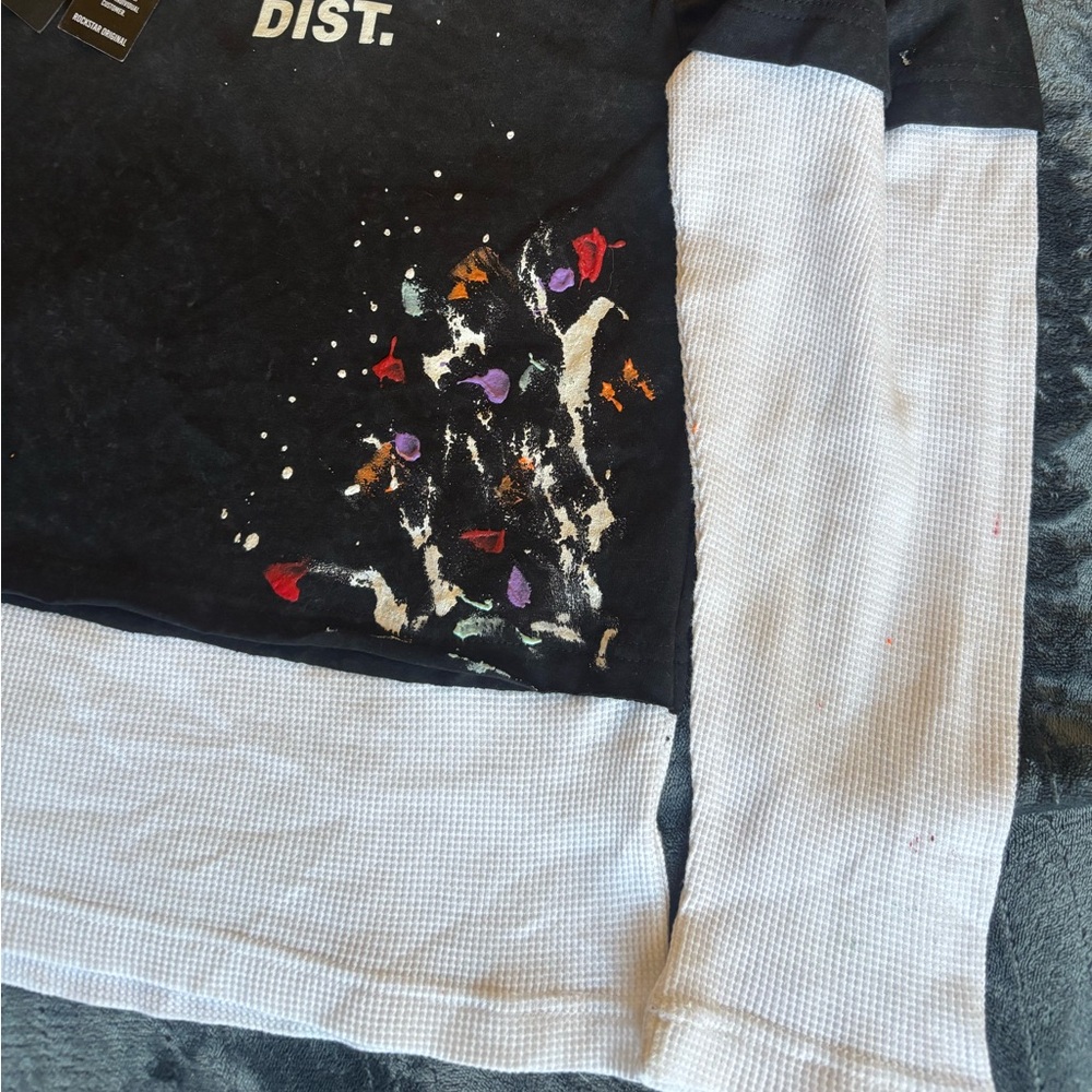 Rockstar Original Double Layer Thermal Boxy Crop Tee Size Small NWT - Picture 7 of 8